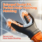 3D dental alignment diagram of the Azragon™ action camera mouth mount showing an enlarged dental fit and perfect molar matching with a secure lock for more stable shooting.